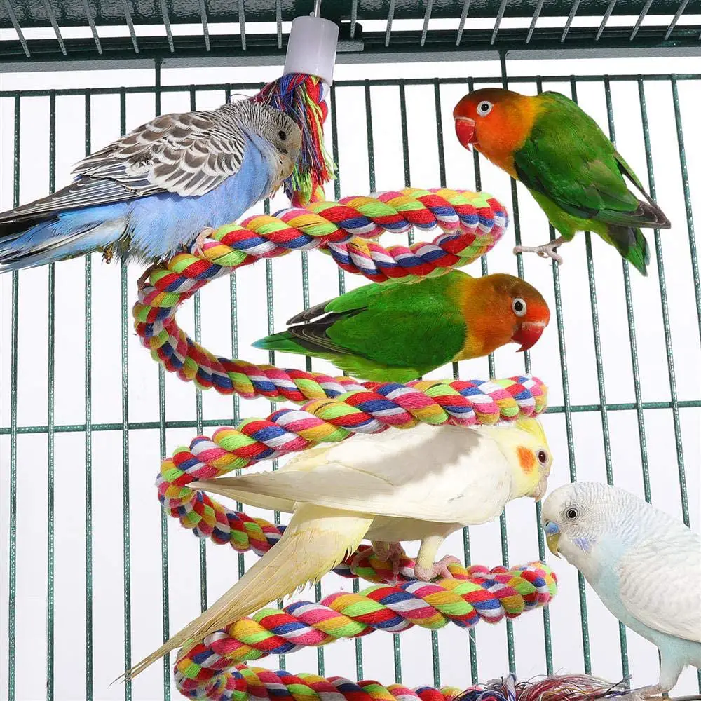 YAHEETECH - Jaula para pájaros de loro grande con ruedas de hierro forjado de 61 pulgadas